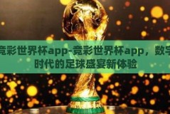 竞彩世界杯app-竞彩世界杯app，数字时代的足球盛宴新体验
