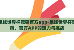 足球世界杯竞猜官方app-足球世界杯竞猜，官方APP的魅力与挑战