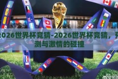 2026世界杯竞猜-2026世界杯竞猜，预测与激情的碰撞