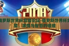 俄罗斯世界杯竞猜论坛-俄罗斯世界杯竞猜，激情与智慧的碰撞
