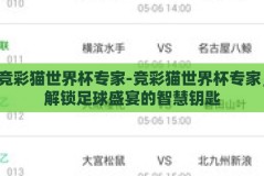 竞彩猫世界杯专家-竞彩猫世界杯专家，解锁足球盛宴的智慧钥匙