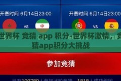 世界杯 竞猜 app 积分-世界杯激情，竞猜app积分大挑战