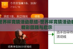 世界杯竞猜活动总结-世界杯竞猜活动的精彩回顾与启示