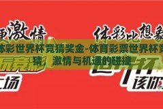 体彩世界杯竞猜奖金-体育彩票世界杯竞猜，激情与机遇的碰撞