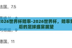 2026世界杯赔率-2026世界杯，赔率背后的足球盛宴展望