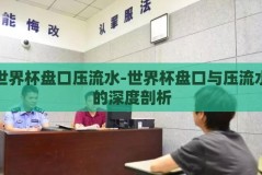 世界杯盘口压流水-世界杯盘口与压流水的深度剖析