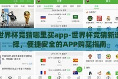 世界杯竞猜哪里买app-世界杯竞猜新选择，便捷安全的APP购买指南