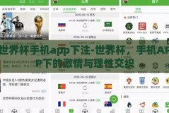 世界杯手机app下注-世界杯，手机APP下的激情与理性交织