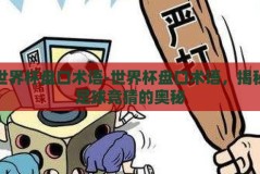 世界杯盘口术语-世界杯盘口术语，揭秘足球竞猜的奥秘