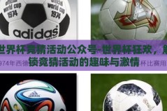 世界杯竞猜活动公众号-世界杯狂欢，解锁竞猜活动的趣味与激情