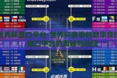 世界杯盘口平台-世界杯赛事的数字竞技，盘口平台的奥秘与挑战