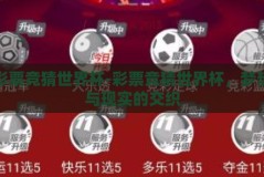 彩票竞猜世界杯-彩票竞猜世界杯，梦想与现实的交织