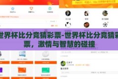 世界杯比分竞猜彩票-世界杯比分竞猜彩票，激情与智慧的碰撞