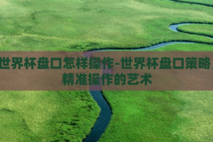 世界杯盘口怎样操作-世界杯盘口策略，精准操作的艺术