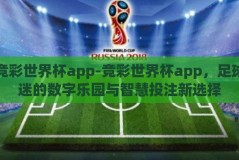 竞彩世界杯app-竞彩世界杯app，足球迷的数字乐园与智慧投注新选择