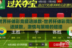 世界杯体彩竞猜进球数-世界杯体彩竞猜进球数，激情与策略的碰撞