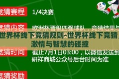 世界杯线下竞猜规则-世界杯线下竞猜，激情与智慧的碰撞