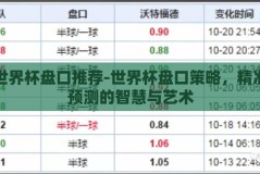 世界杯盘口推荐-世界杯盘口策略，精准预测的智慧与艺术