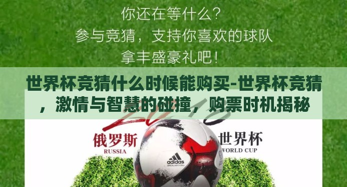 世界杯竞猜什么时候能购买-世界杯竞猜，激情与智慧的碰撞，购票时机揭秘