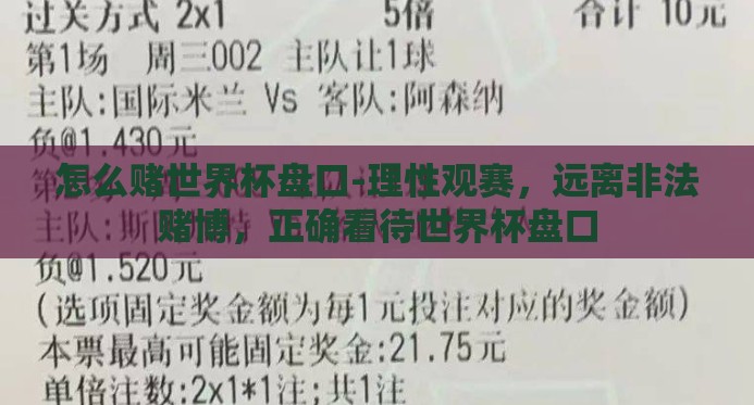 怎么赌世界杯盘口-理性观赛,远离非法赌博,正确看待世界杯盘口 怎么赌世界杯盘口-理性观赛,远离非法赌博,正确看待世界杯盘口