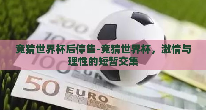 竞猜世界杯后停售-竞猜世界杯,激情与理性的短暂交集 竞猜世界杯后停售-竞猜世界杯,激情与理性的短暂交集