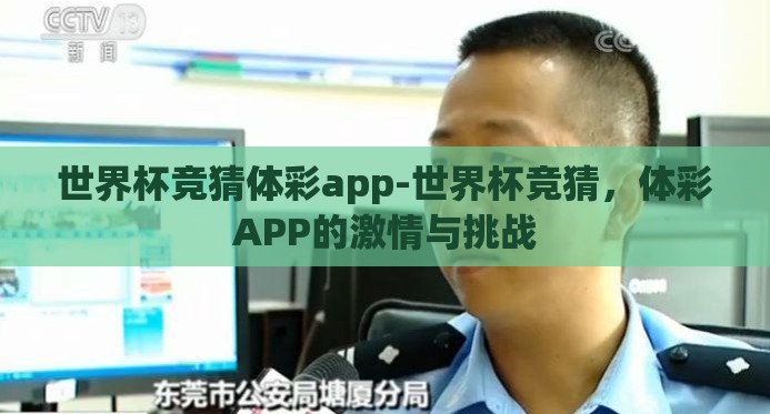 世界杯竞猜体彩app-世界杯竞猜，体彩APP的激情与挑战