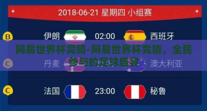 网易世界杯竞猜-网易世界杯竞猜，全民参与的足球盛宴