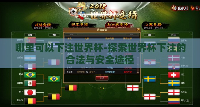 哪里可以下注世界杯-探索世界杯下注的合法与安全途径