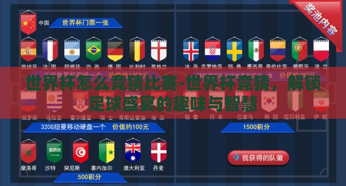 世界杯怎么竞猜比赛-世界杯竞猜，解锁足球盛宴的趣味与智慧